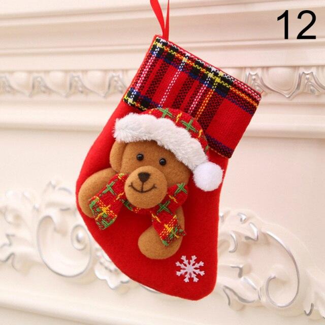 Stocking Sack Xmas Gift Candy Bag Noel Christmas