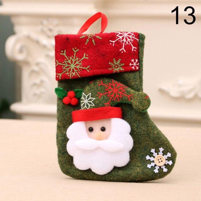 Stocking Sack Xmas Gift Candy Bag Noel Christmas