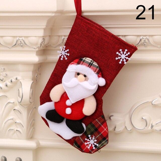 Stocking Sack Xmas Gift Candy Bag Noel Christmas