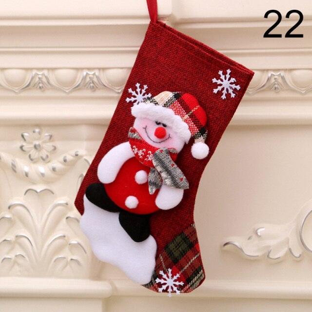 Stocking Sack Xmas Gift Candy Bag Noel Christmas