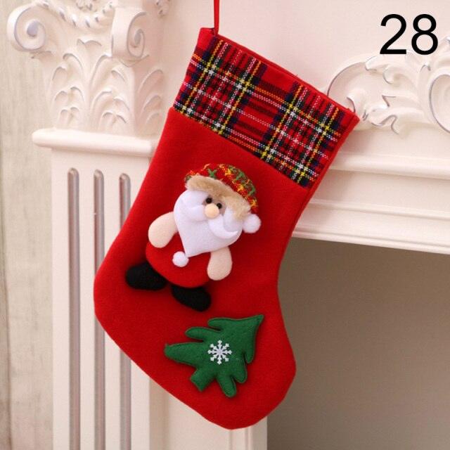 Stocking Sack Xmas Gift Candy Bag Noel Christmas