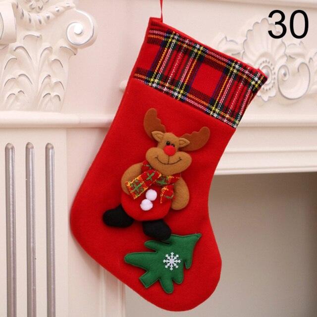Stocking Sack Xmas Gift Candy Bag Noel Christmas