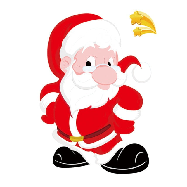Christmas Santa Claus Window Stickers Wall Ornaments