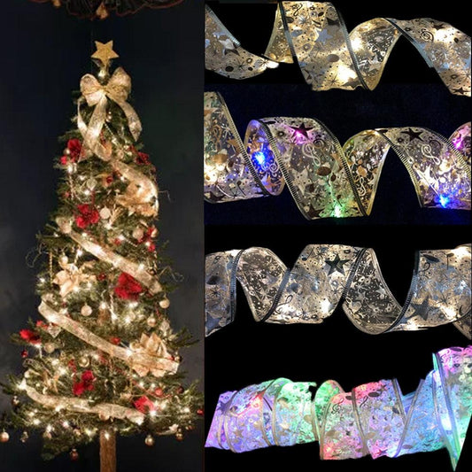 Christmas Ribbon With LED Lights