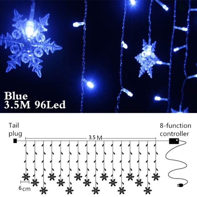 3.5m Snowflake LED Light Christmas Tree Decorations - Christmas Trees USA