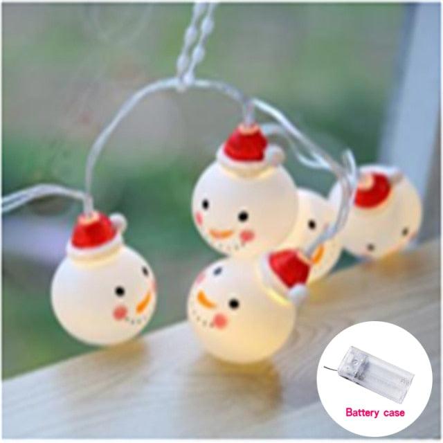 Santa Claus Snowflakes Pumpkin LED String Lights - Christmas Trees USA