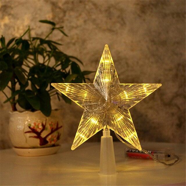 30led 10led LED Xmas Star Light Christmas Tree Top - Christmas Trees USA
