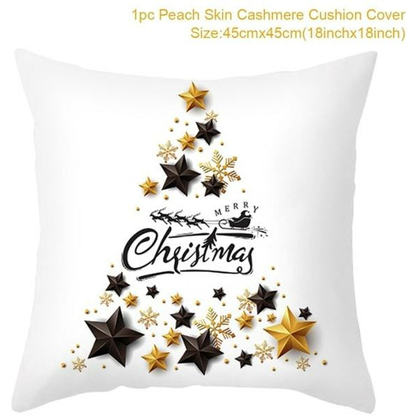 Christmas Themed Colorful Pillowcase
