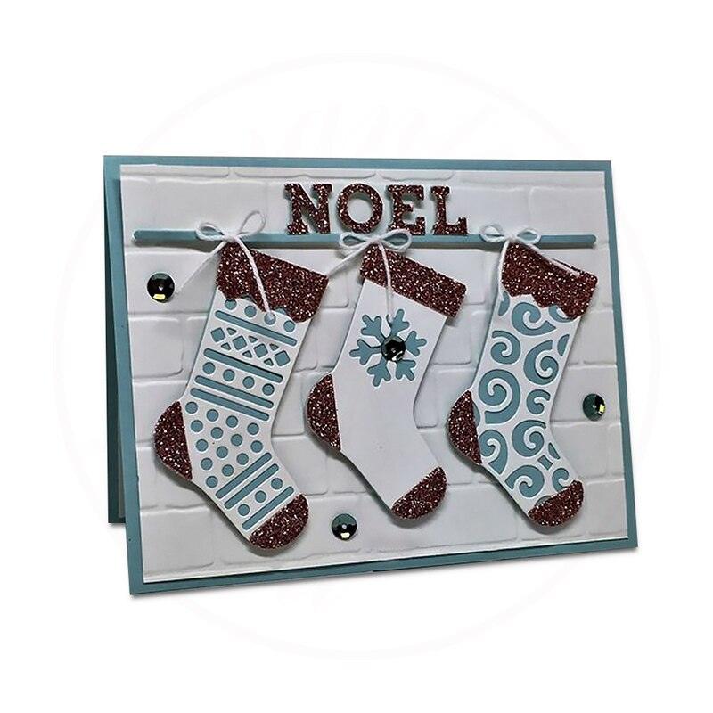 17Pcs/lot Christmas Stockings Metal Cutting Dies Embossing Stencil Scrapbooking Template Punch Crafts - Christmas Trees USA