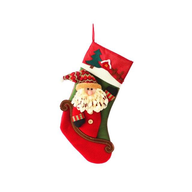 Large Christmas Stockings Knitted Faceless