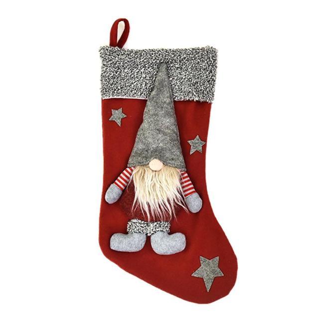 Large Christmas Stockings Knitted Faceless