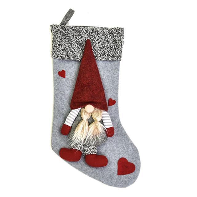 Large Christmas Stockings Knitted Faceless
