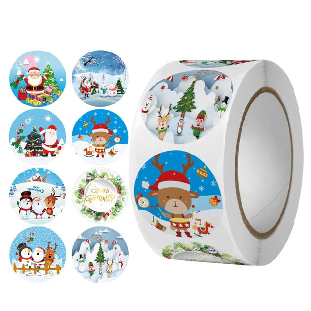 500 Pcs Round Paper Stickers for Gift Bags
