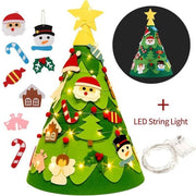 DIY Felt Christmas Tree With String Light - Christmas Trees USA