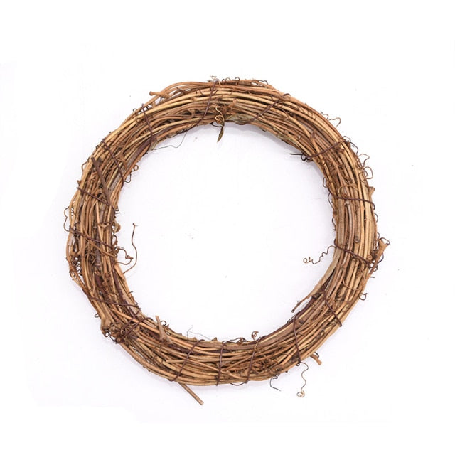 35/25/20/15cm Rattan Craft Floral Hoop Christmas Wreath - Christmas Trees USA
