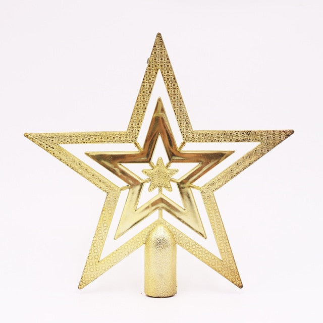 Gold Glitter Christmas Tree Topper Star
