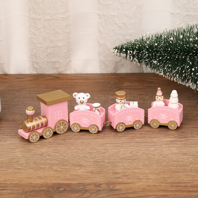 Christmas Themed Wooden Train Ornament