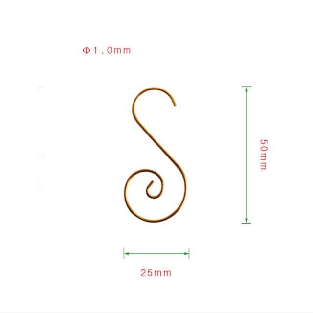 New S-Shaped Christmas Hook For Tree Hanging Ornaments