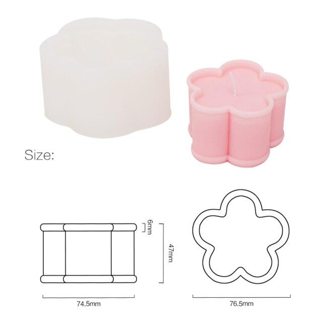 Plum Candle Molds 3D Flower Silicone Mould