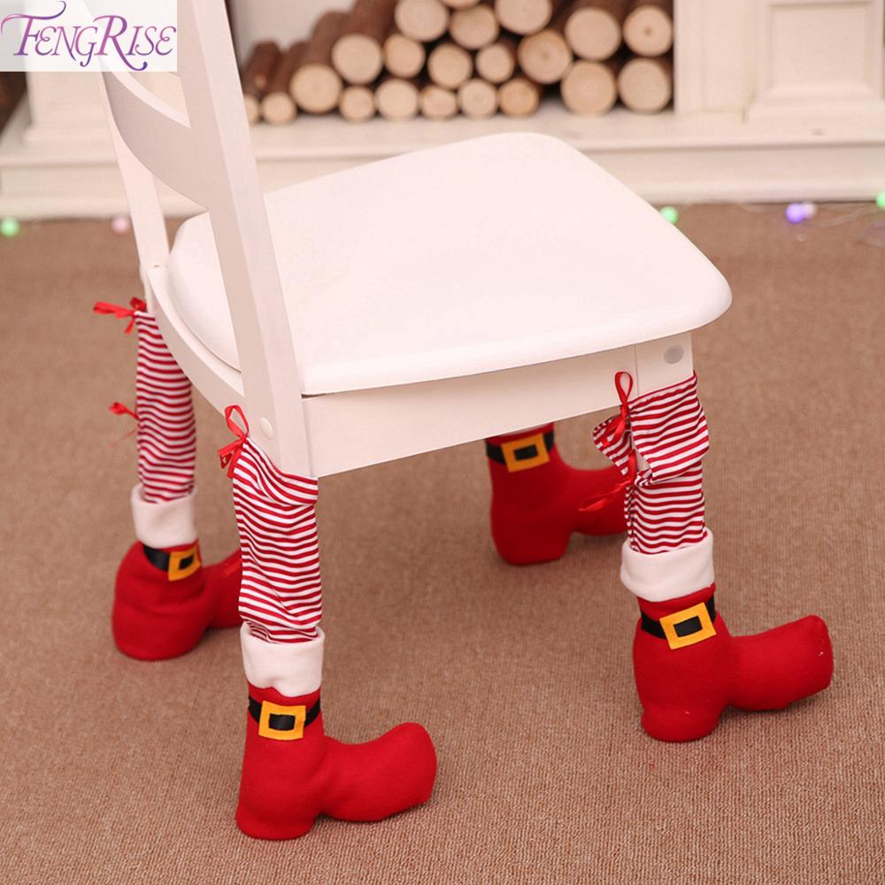 Christmas Chair Foot Covers, Festive Holiday Leg Socks for Decor
