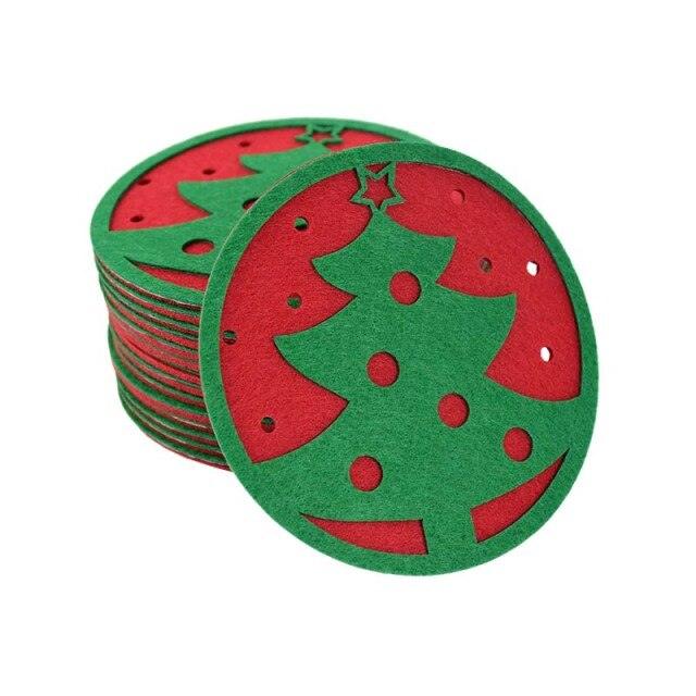 Christmas Snowflake Shape Cup Mat Dinner Table