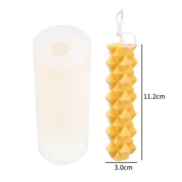 Mould Geometric Rotating Screw Rod Candle