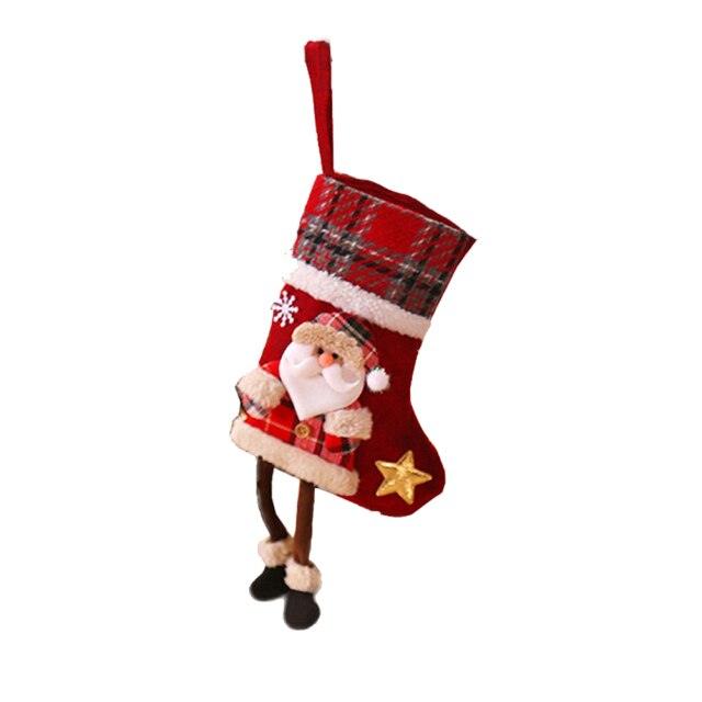 Large Christmas Stockings Knitted Faceless