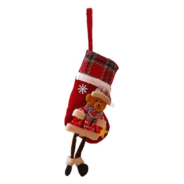 Large Christmas Stockings Knitted Faceless