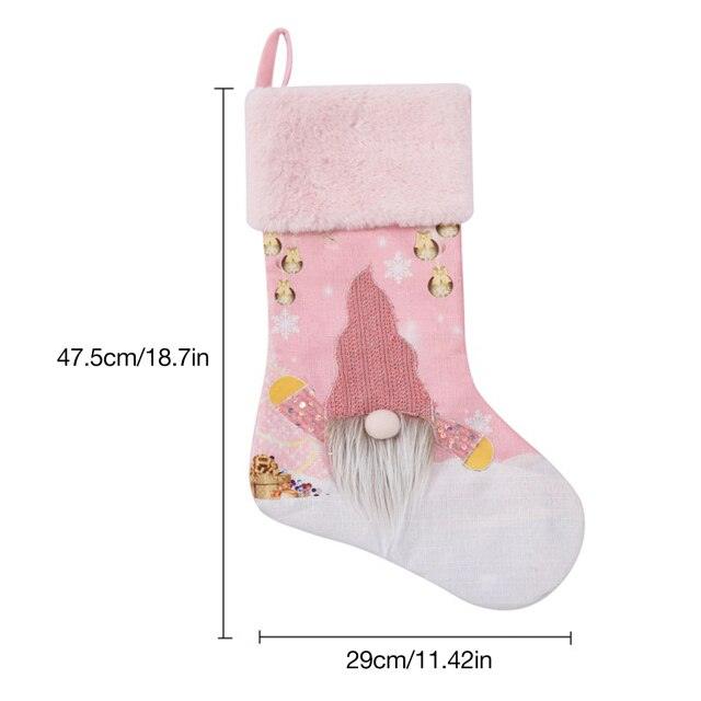 Large Christmas Stockings Knitted Faceless