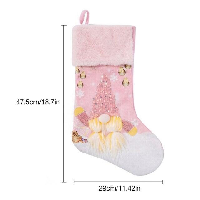 Large Christmas Stockings Knitted Faceless