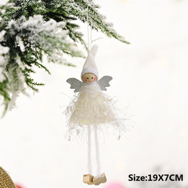 "Handmade Christmas Angel Doll Hanging Ornament for Decor"