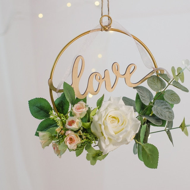 Metal Iron Ring Wall Hanging Garland
