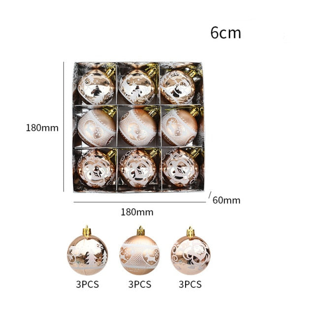 Boxed Color Christmas Balls Tree Hanging Ball