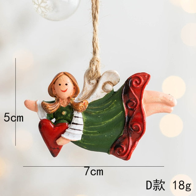 Xmas Tree Decoration Resin Pendant DIY Kid Toy Gift