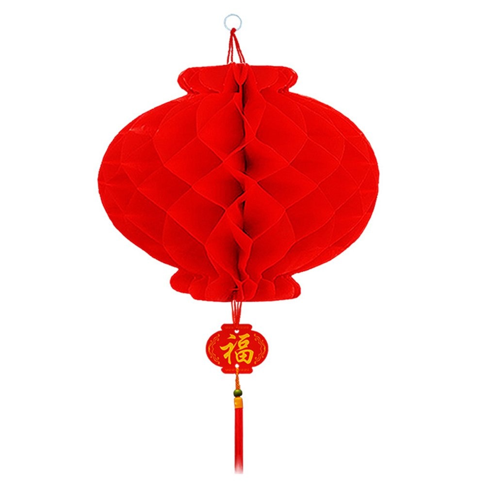 Big Red Honeycomb Hanging Lantern Thickened Decoration Ornament