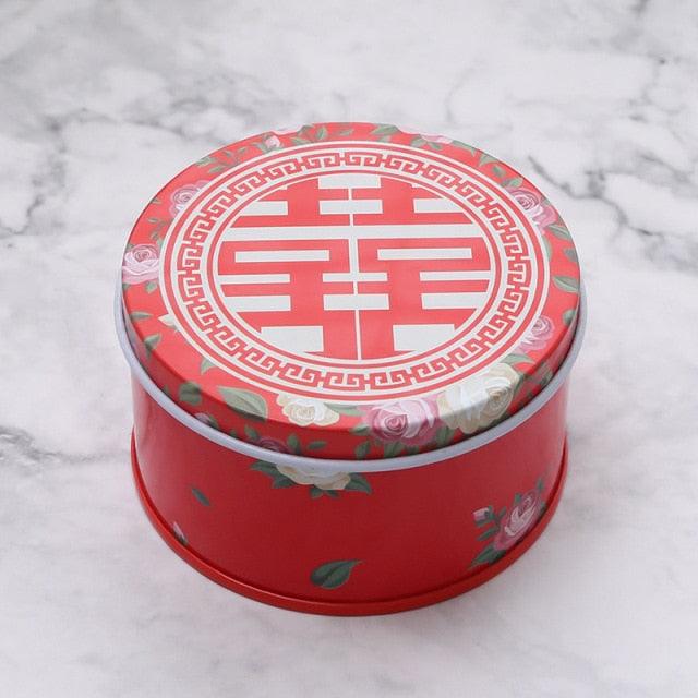 Christmas Tin Gift Box Metal Cookie Box Candy Storage Containers