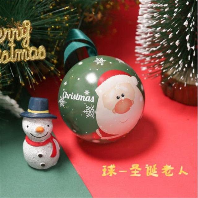 Christmas Tin Gift Box Metal Cookie Box Candy Storage Containers