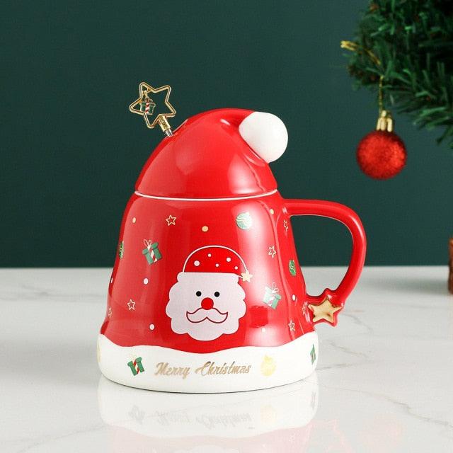 Coffee Mugs Tea Cup with Cover Star Spoon