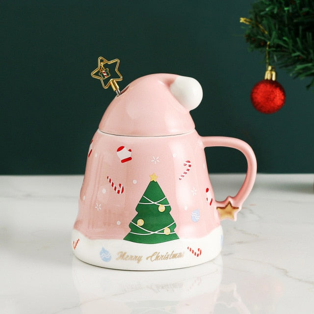 Coffee Mugs Tea Cup with Cover Star Spoon
