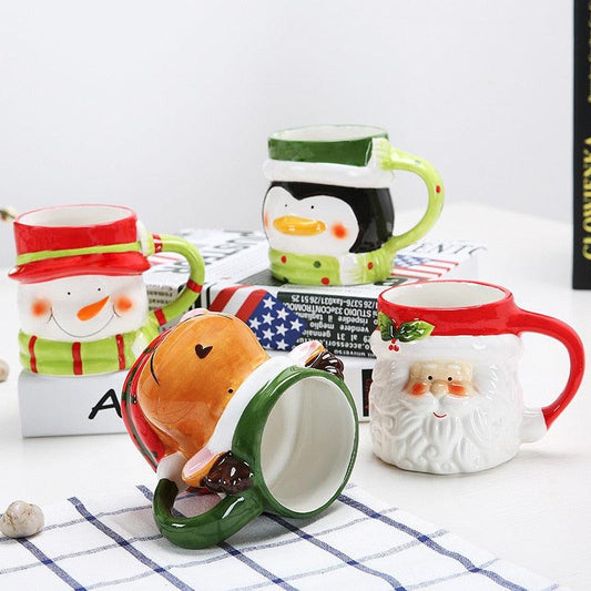 Cute Christmas Character Themed Cartoon Mug
