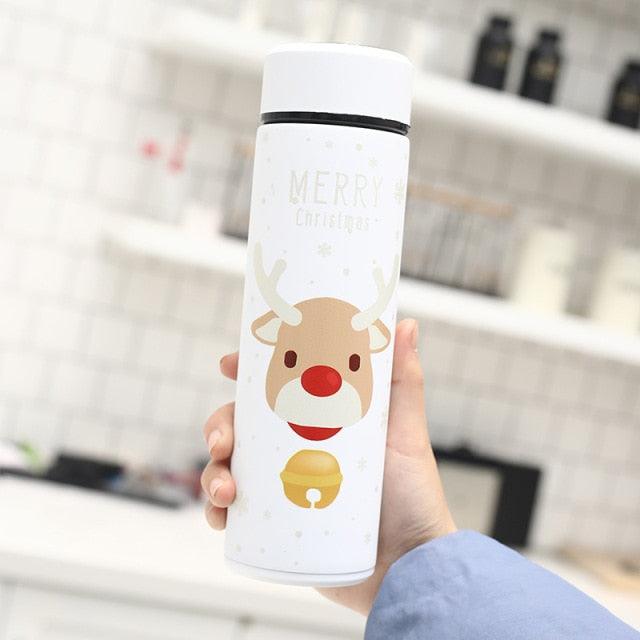 Christmas Themed Stainless Steel Thermos Mug