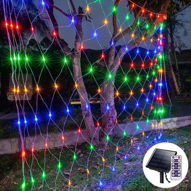 Solar Net String Christmas Lights
