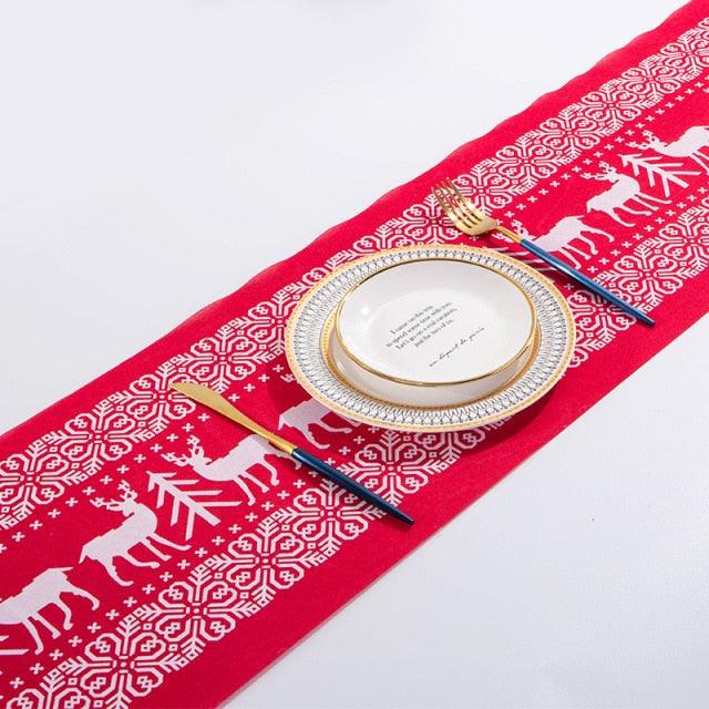 Christmas Table Runner Fashion Fabric Christmas Table Desktop Decorative Tablecloth