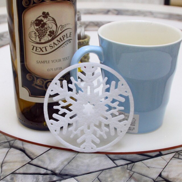 Anti-Skid Table Placemat Christmas Snow Coaster