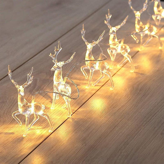 Deer LED String Reindeer Battery Operated Decor Lights
