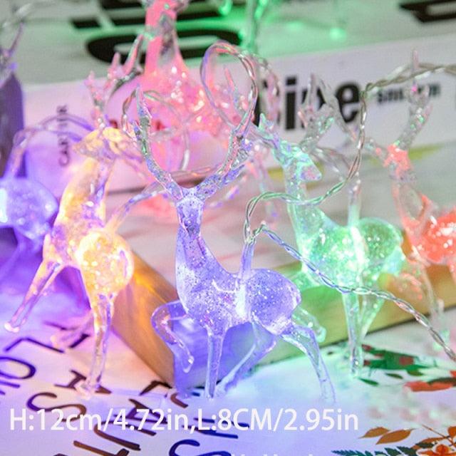 Deer LED String Reindeer Battery Operated Decor Lights