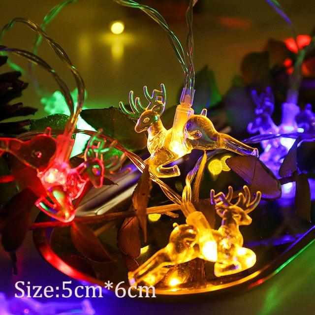 Deer LED String Reindeer Battery Operated Decor Lights