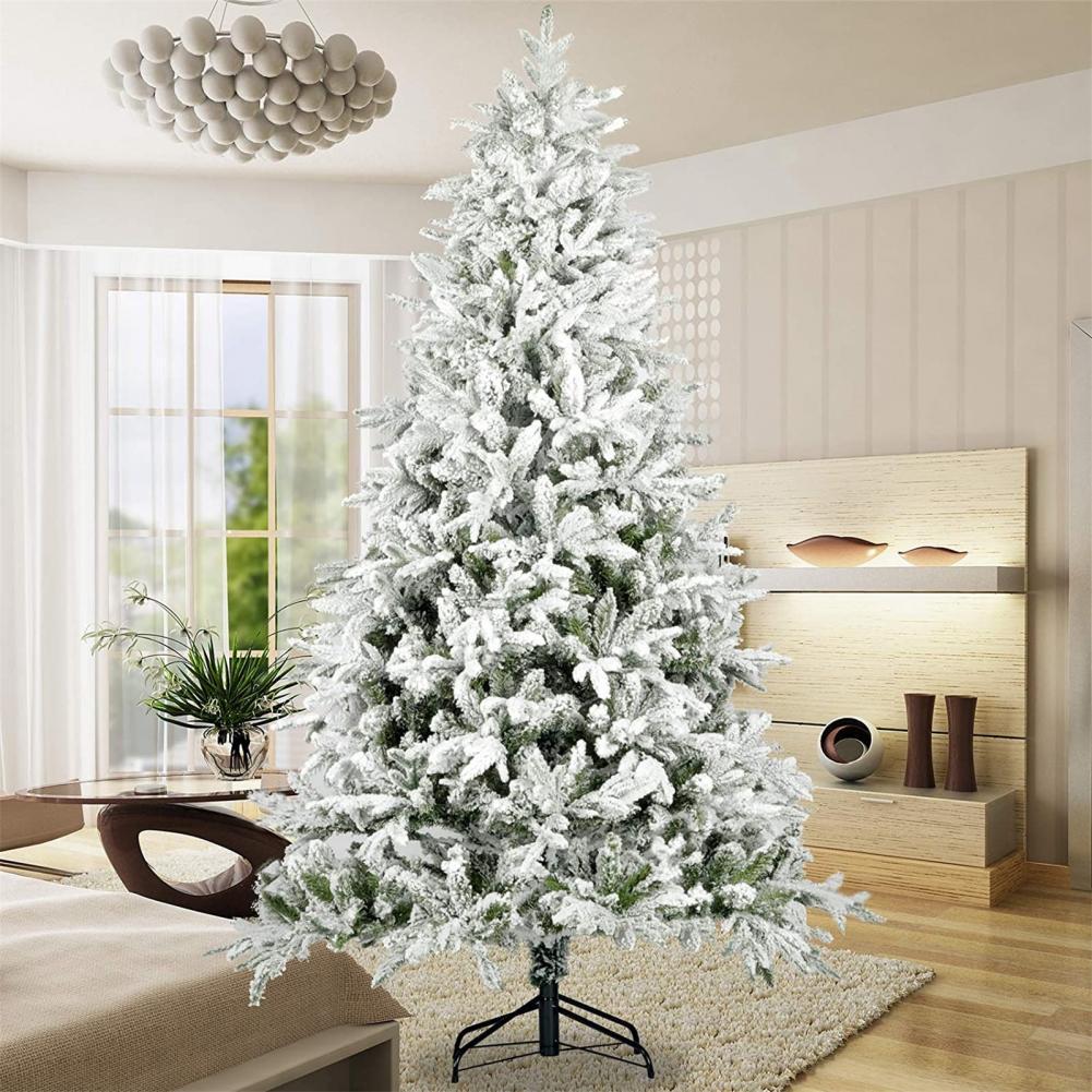 7 ft Hinged Snow Flocked Christmas Tree