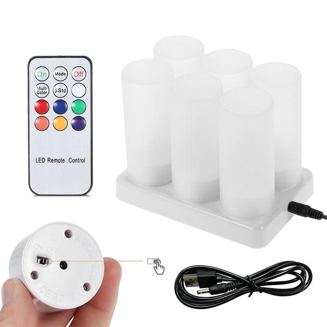 Colorful Led Candle Rechargeable Candle Light