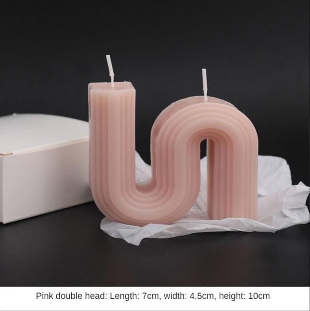 Geometry Unique Candle Wave S Shape